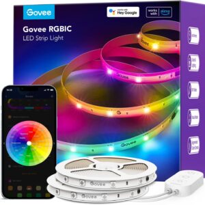 Govee Smart RGBIC LED Strip Lights 65.6ft — Alexa Compatible, Music Sync, WiFi