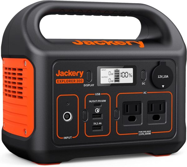 Jackery Portable Power Station Explorer 300 — 293Wh Solar Generator for Camping & Backup